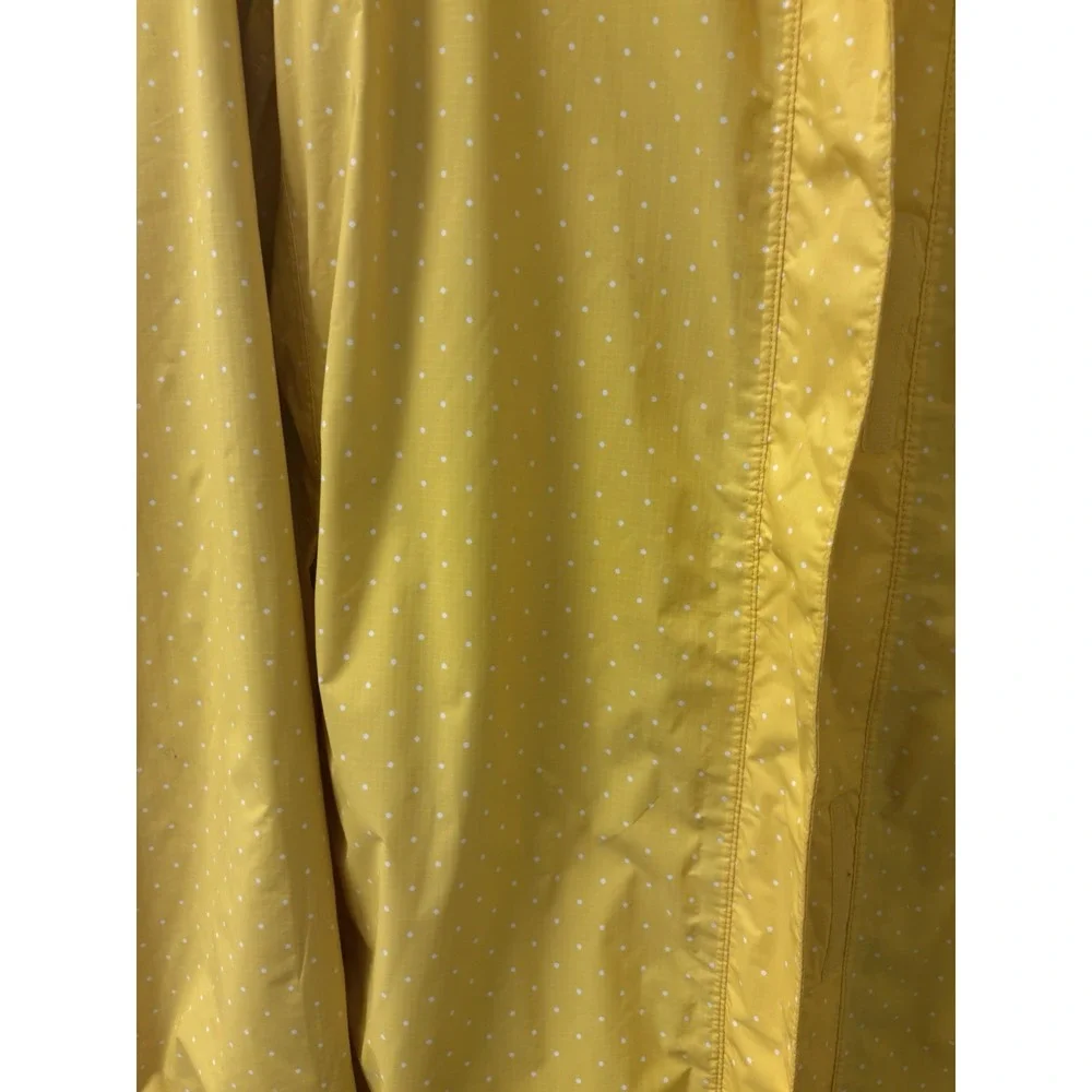 The North Face Rain Jacket Women's Yellow Polka Dot Hooded Zip Sz XL